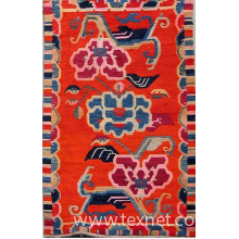徐彩春地毯商行-西藏桔红底色宝相花地毯